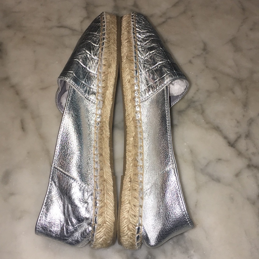 Zara Basic Collection Silver Leather Espadrilles - image 5